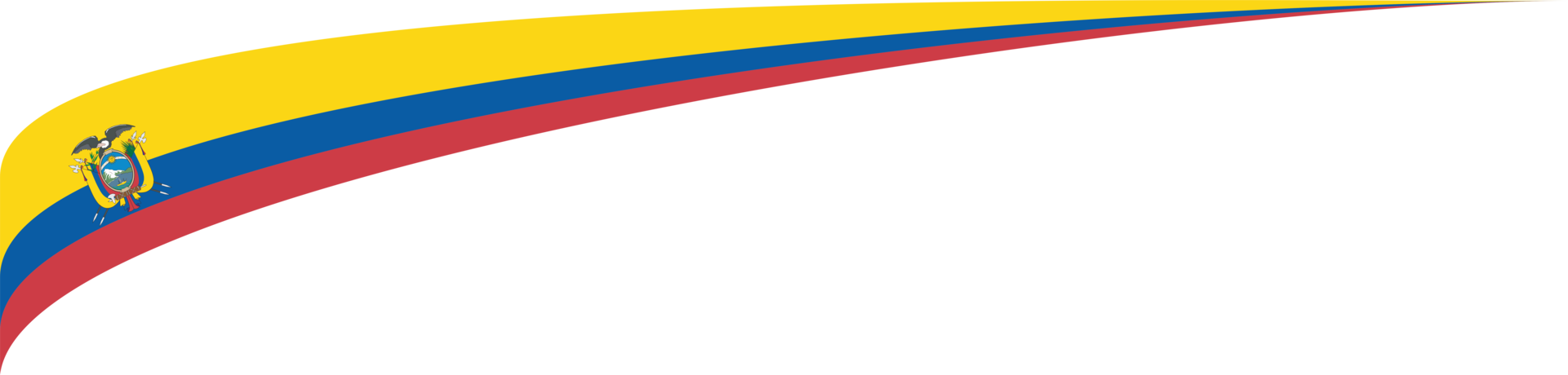 Ecuador Flag Ribbon Shape png