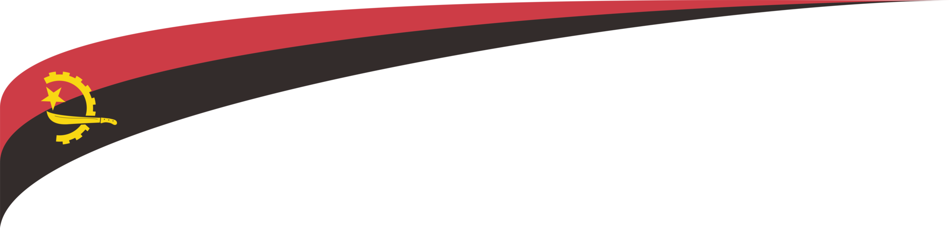 Angola Flag Ribbon Shape png