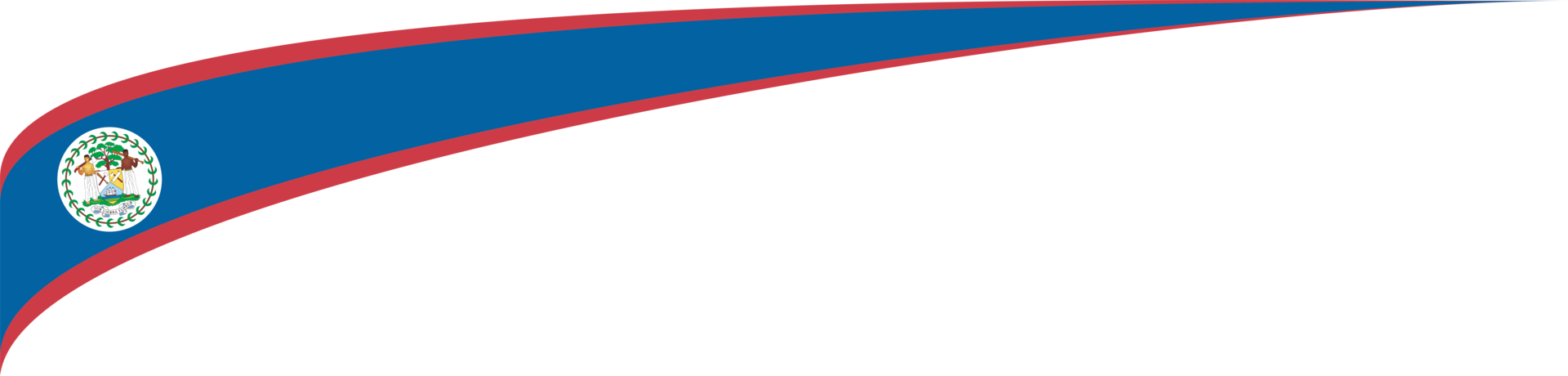 Belize Flag Ribbon Shape png