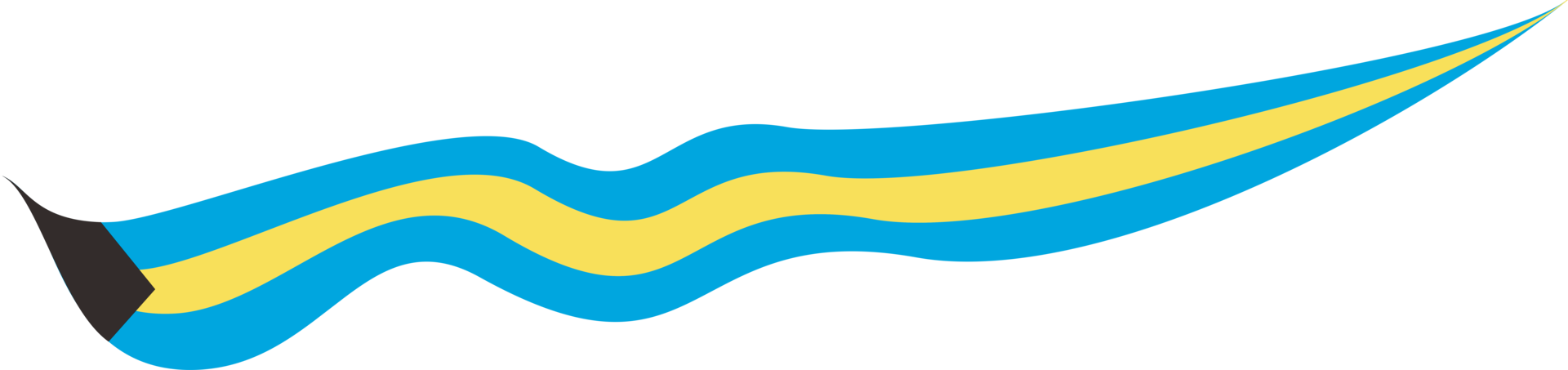 The Bahamas Flag Ribbon Shape png