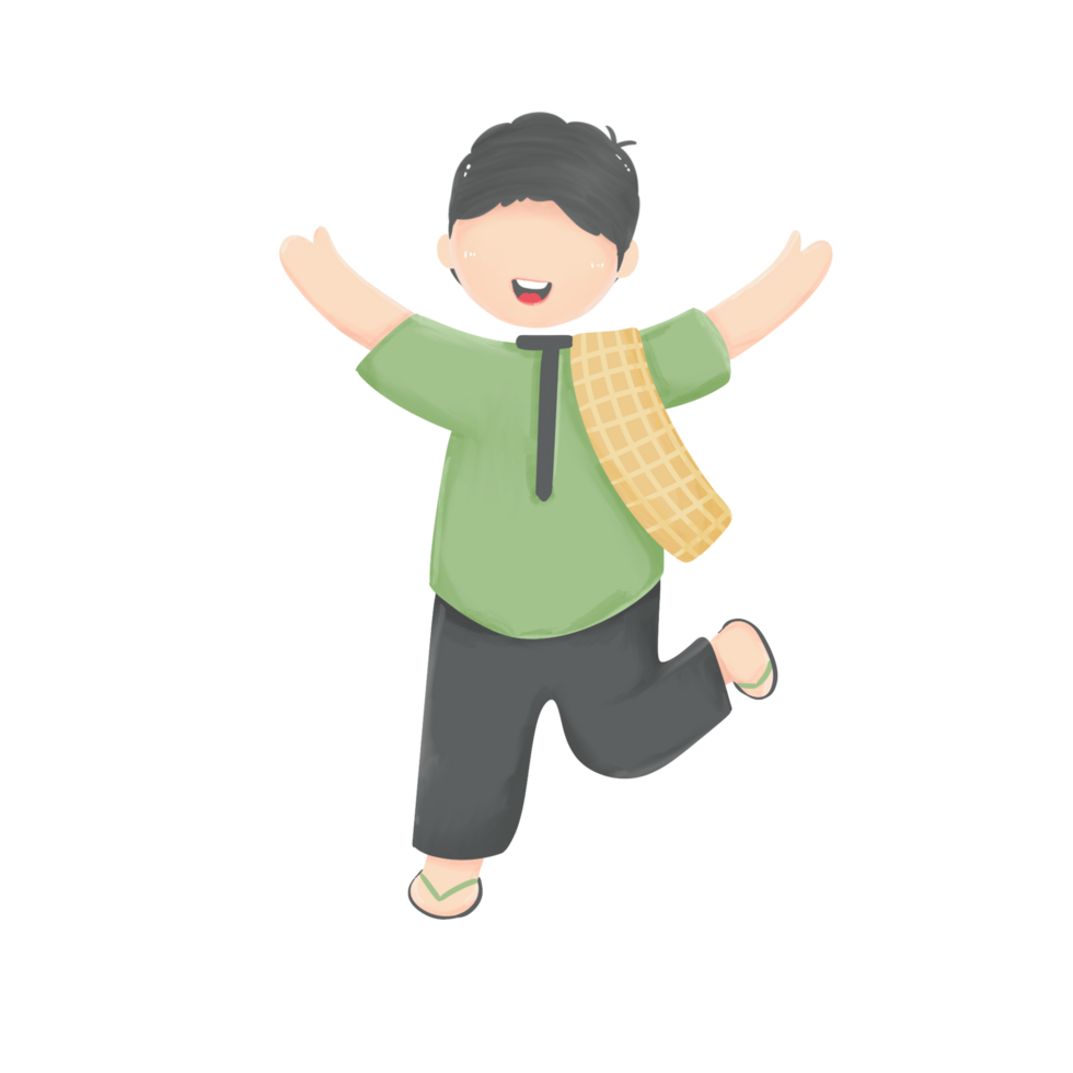 muslim kids illustration png
