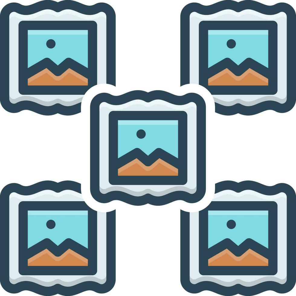 color icon for pictures vector