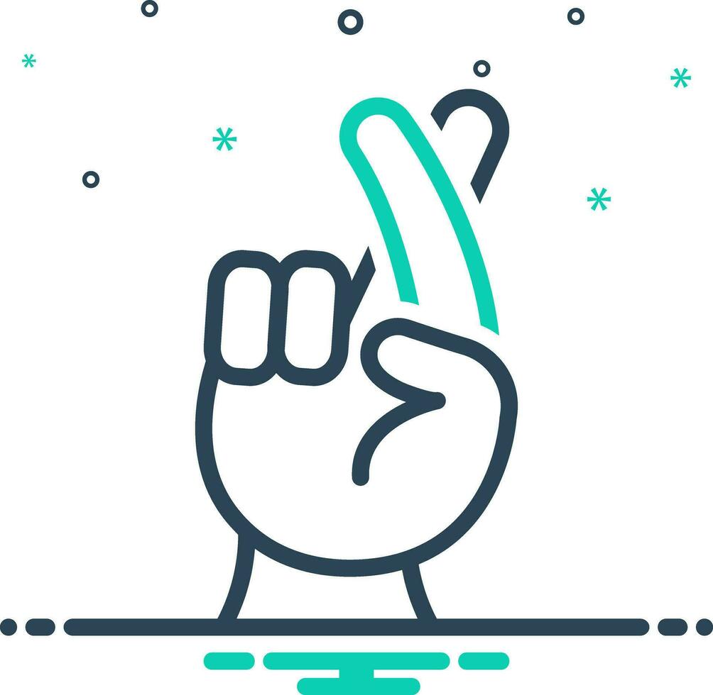 mix icon for lying vector