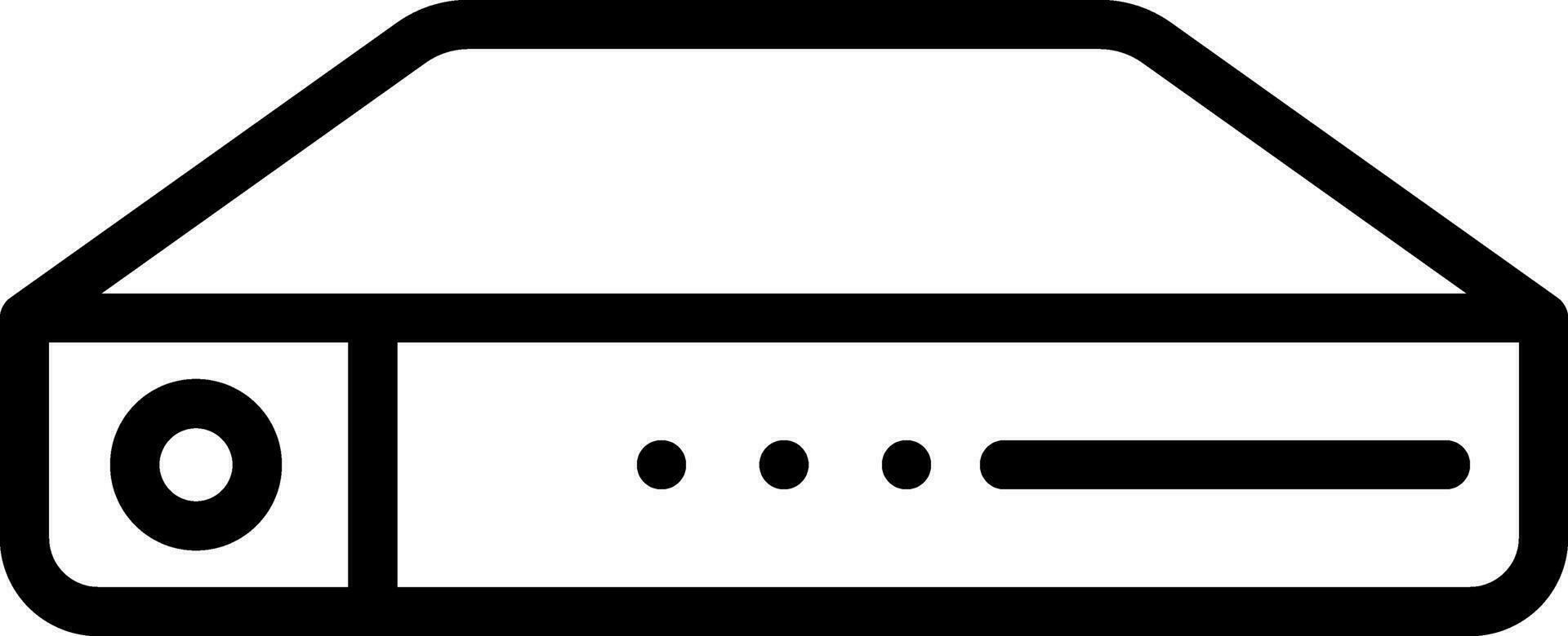 Black line icon for drive vector