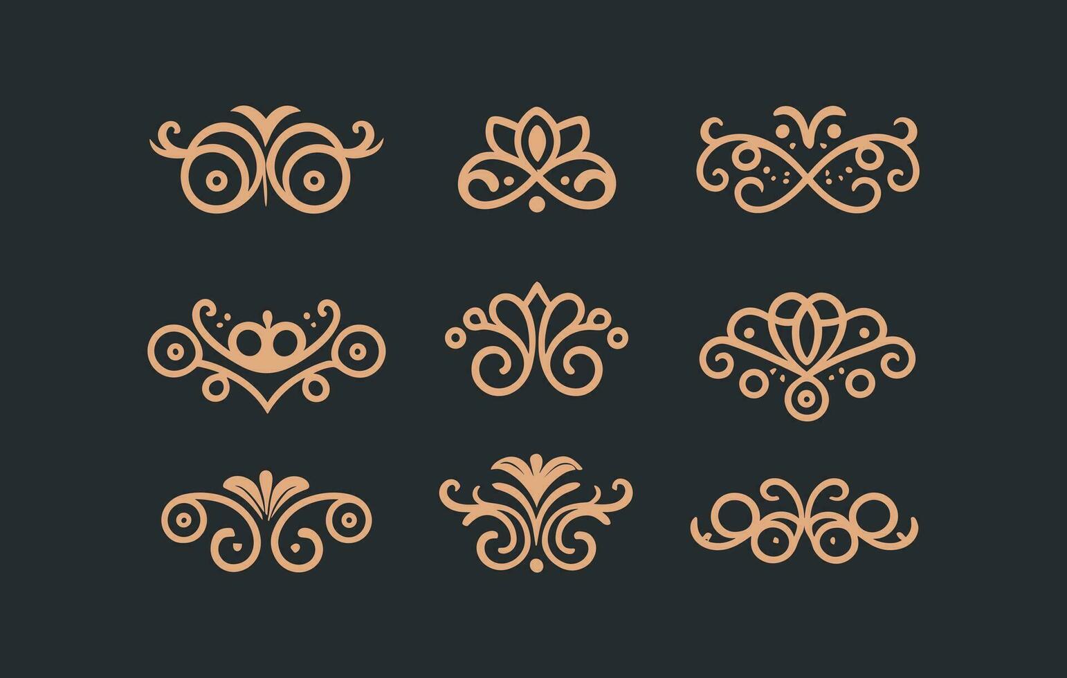 set of ornamental elements, vintage design elements, vintage design elements, vintage design elements, vintage vector