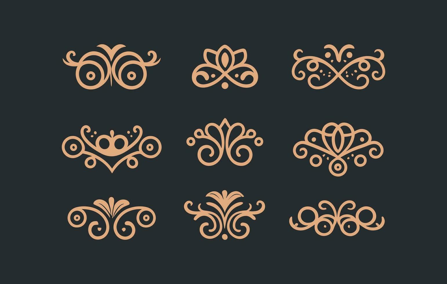 conjunto de ornamental elementos, Clásico diseño elementos, Clásico diseño elementos, Clásico diseño elementos, Clásico vector