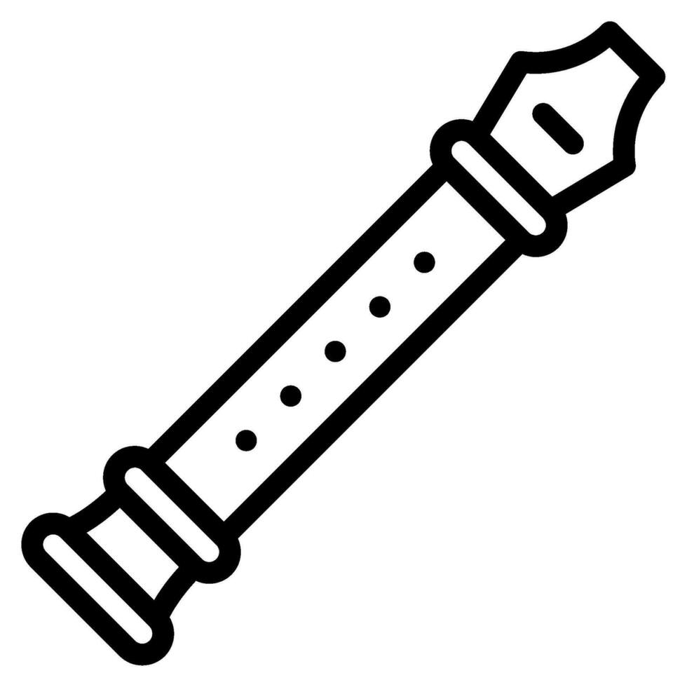 Education flute Vector object illustration