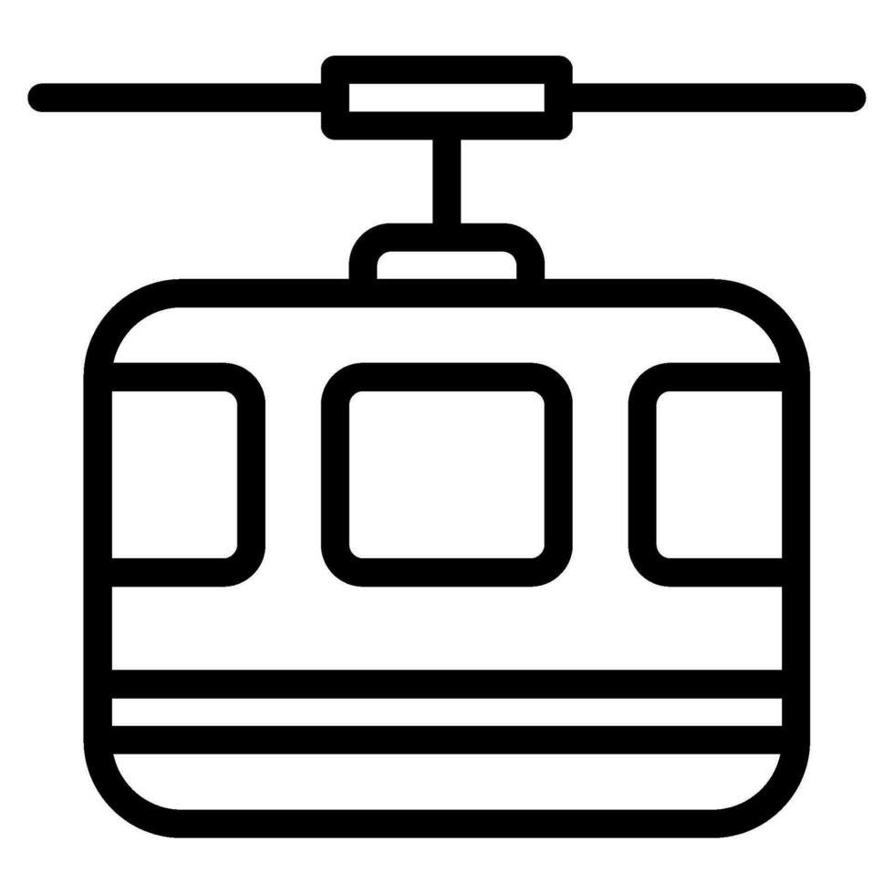 Travel cableway object illusatration vector
