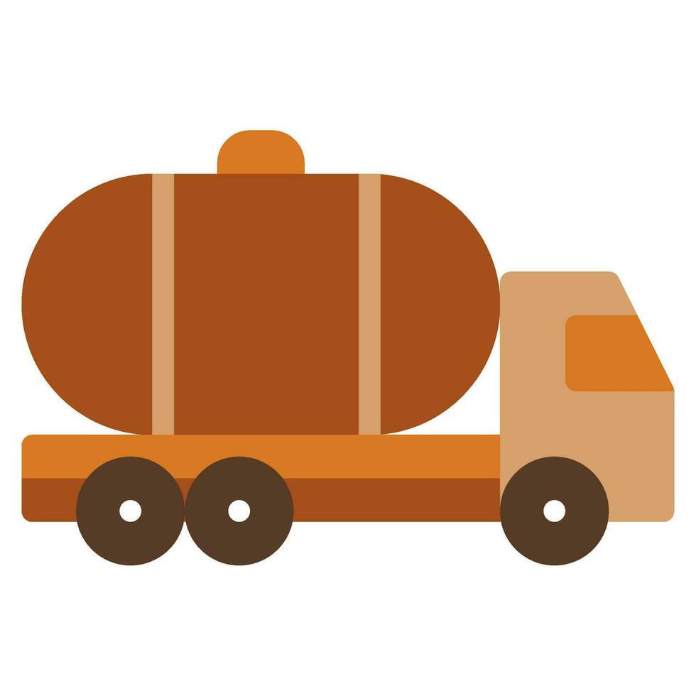 logístico petróleo camión objeto vector ilustración