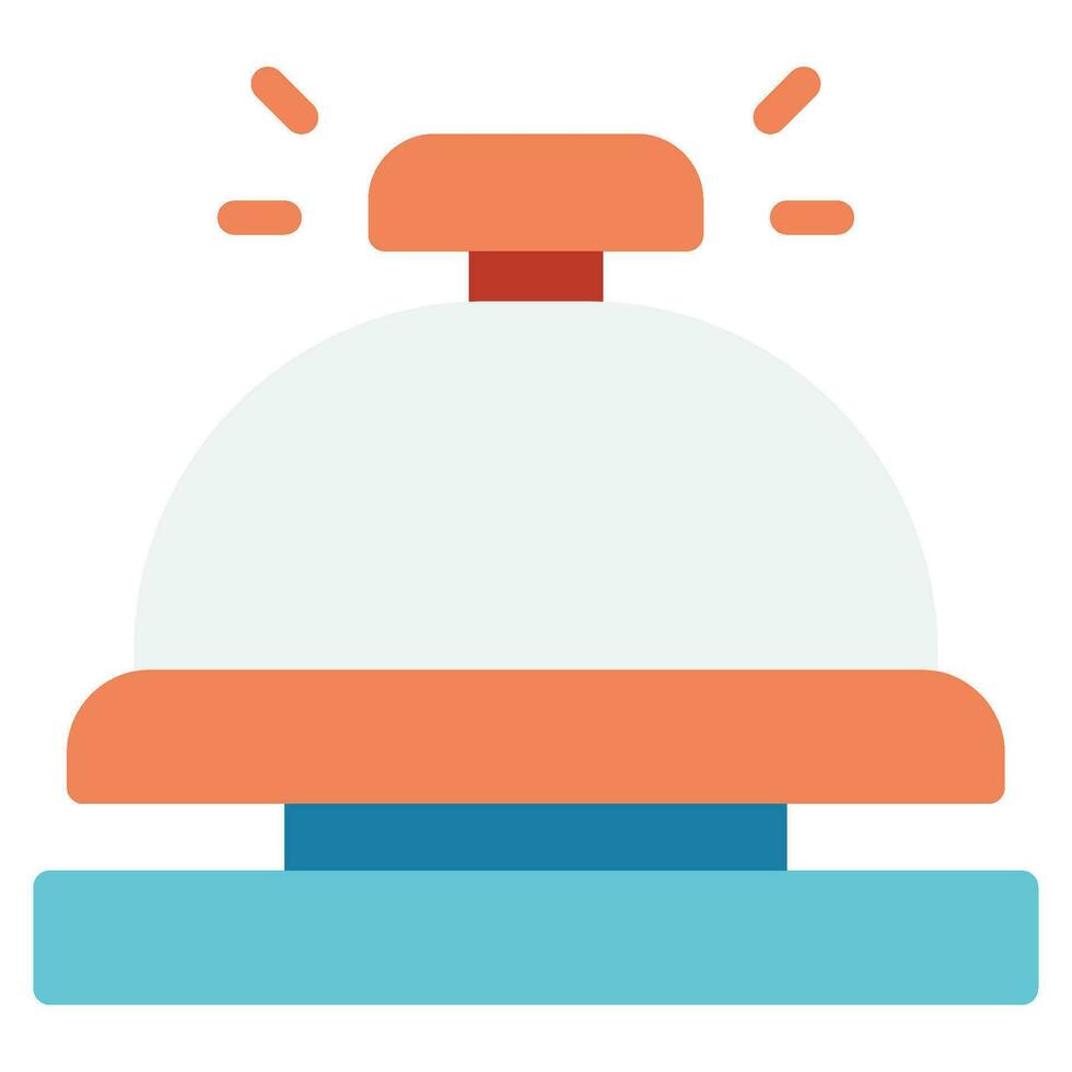 Travel desk bell object illusatration vector