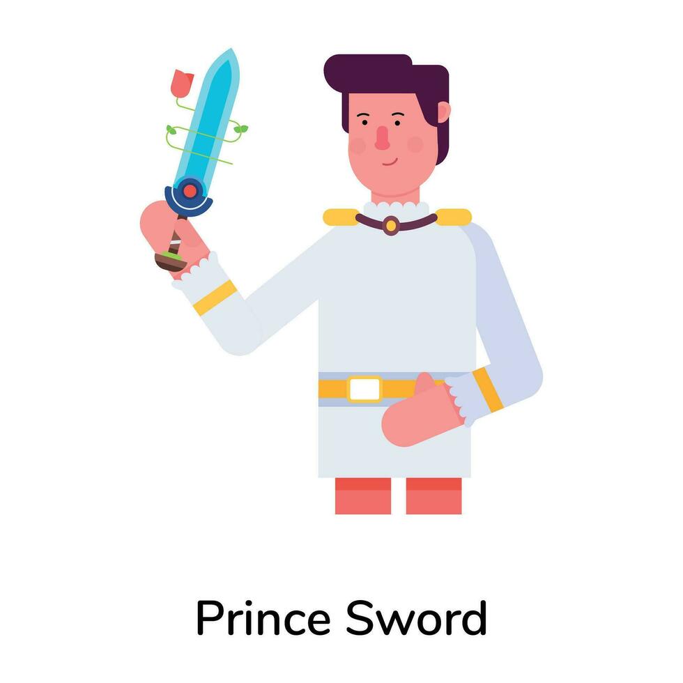 Trendy Prince Sword vector