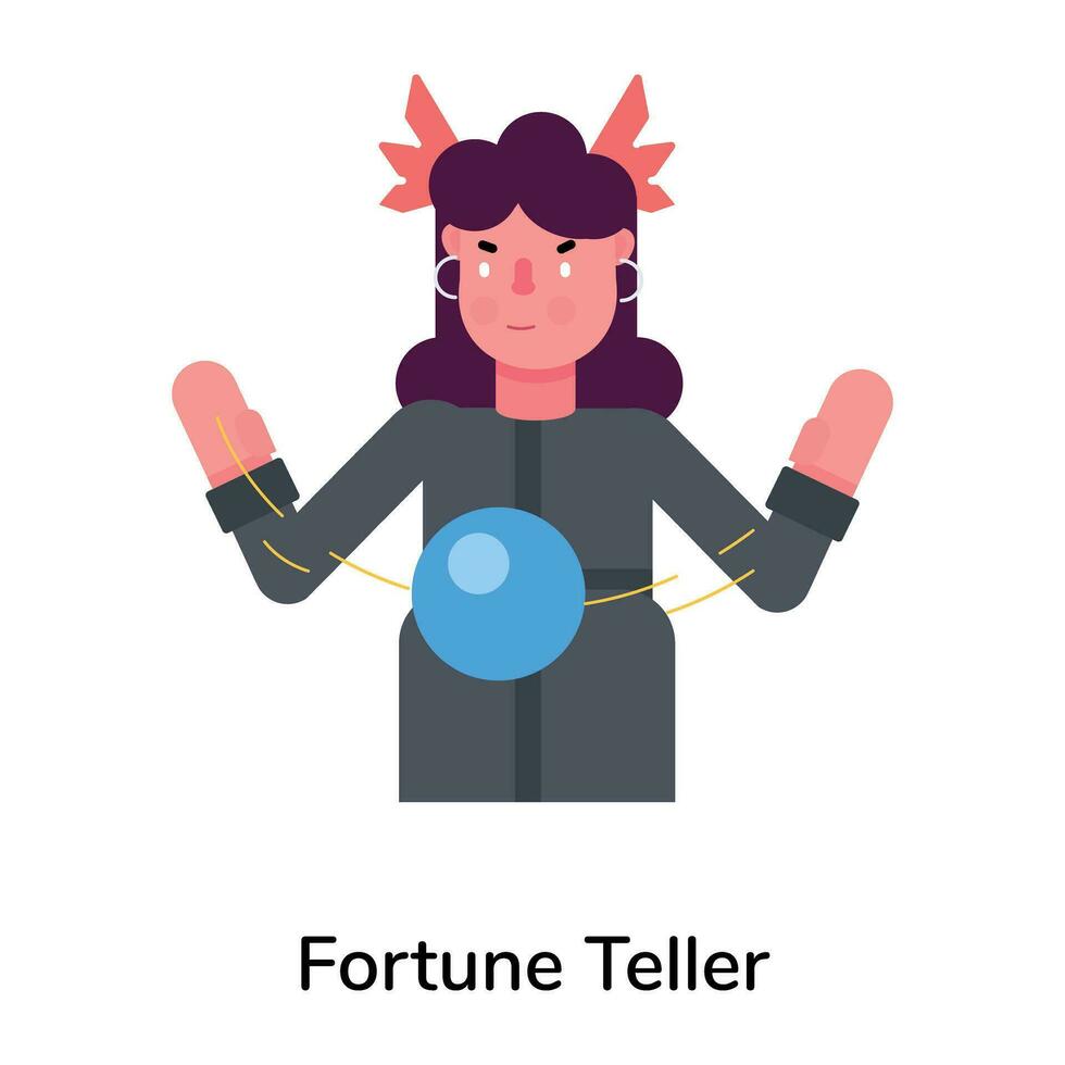Trendy Fortune Teller vector
