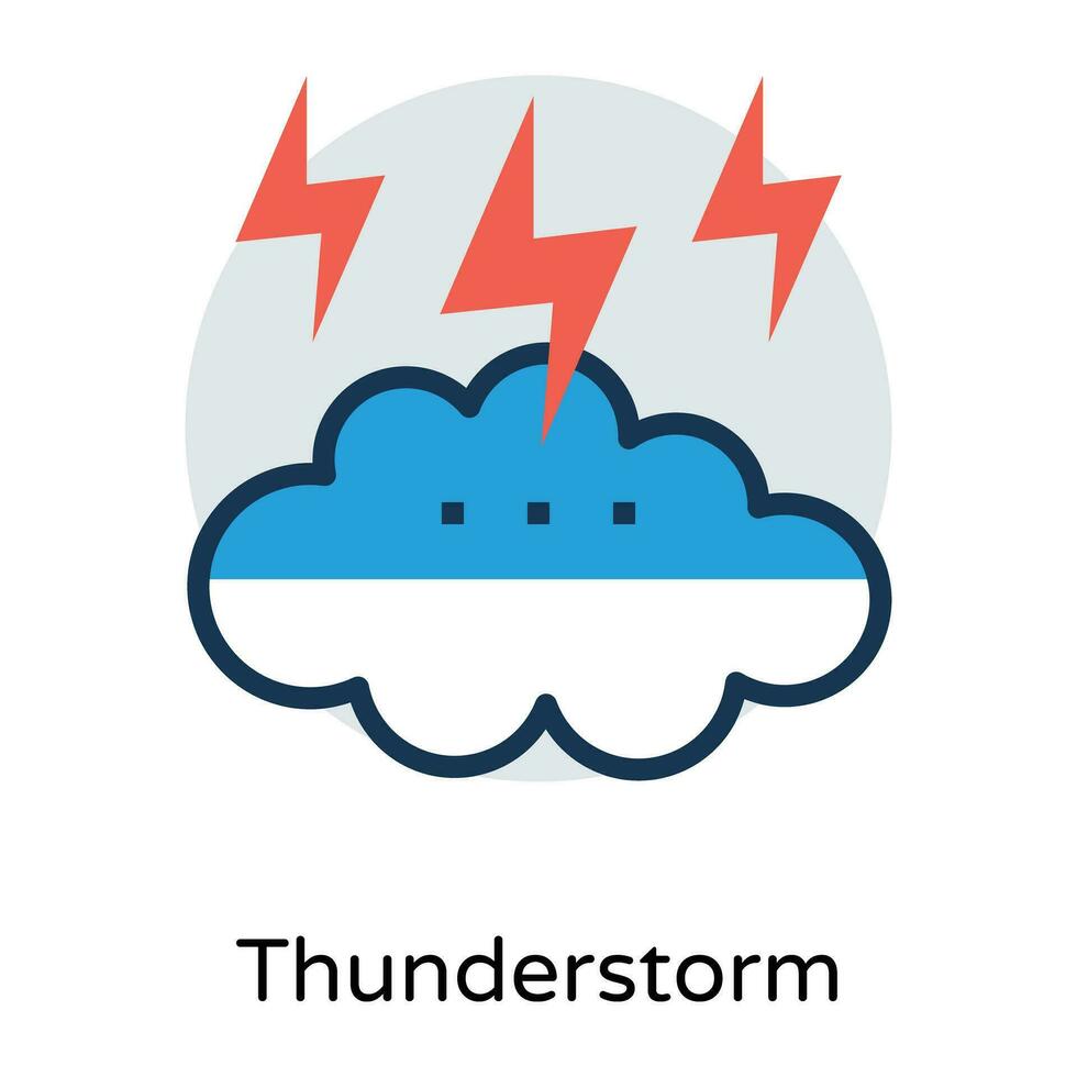 Trendy Cloud Lightning vector