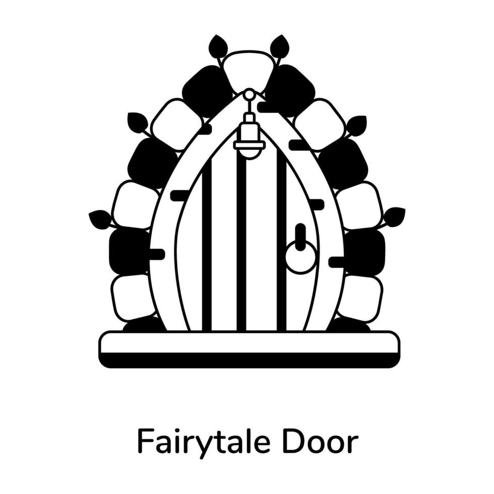 Trendy Fairytale Door vector