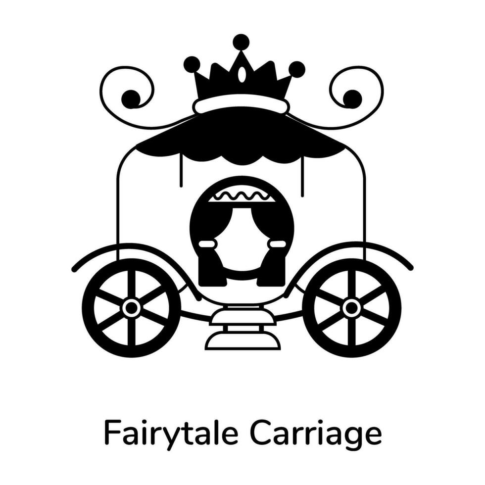 Trendy Fairytale Carriage vector