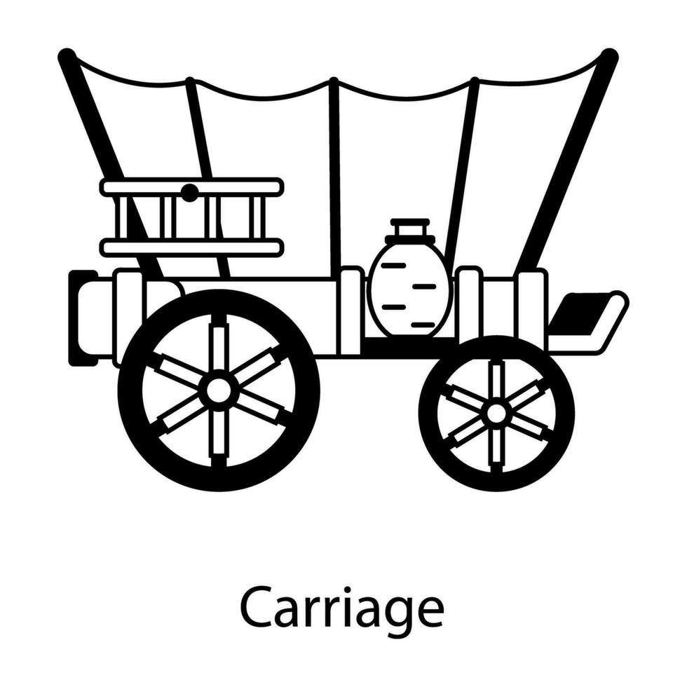 Trendy Carriage Concepts vector