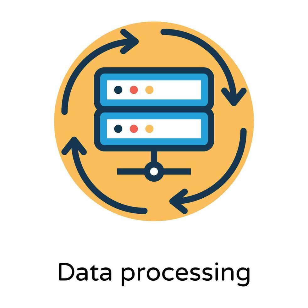 Trendy Data Processing vector