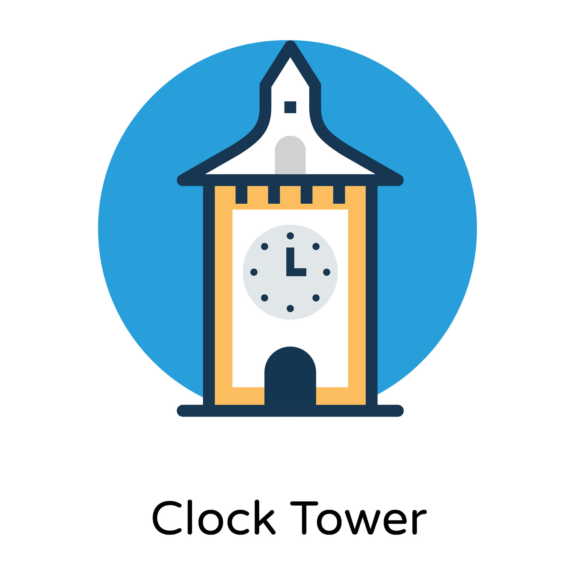 Trendy Clock Tower 35887309 Vector Art at Vecteezy