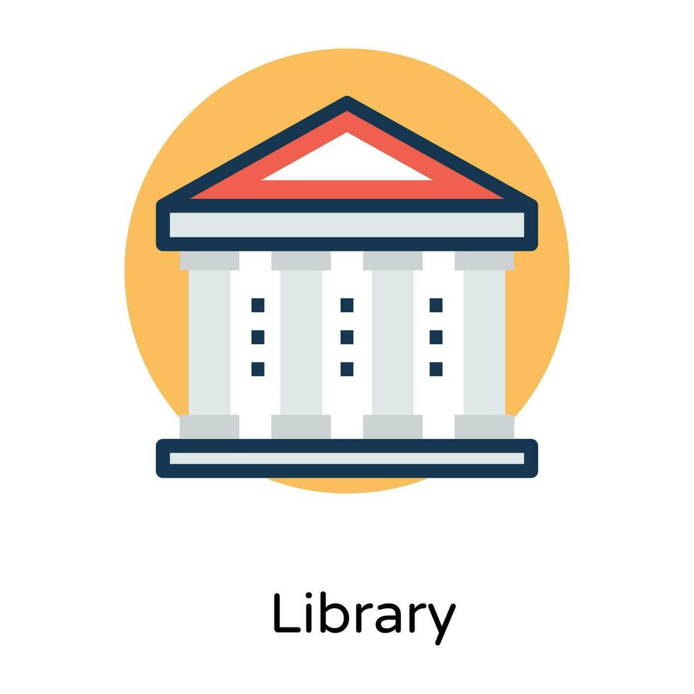 Trendy Library Concepts vector