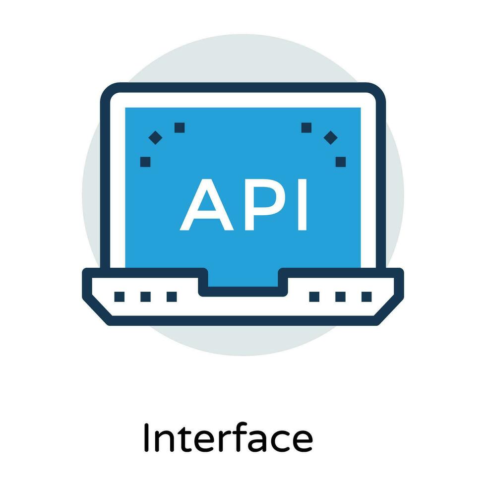 Trendy API Concepts vector