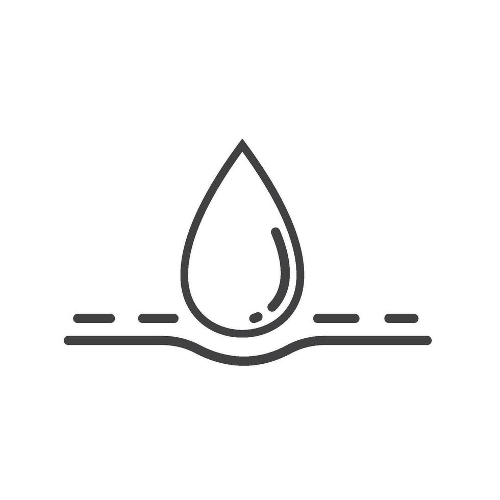 water drop line vector icon element concept design