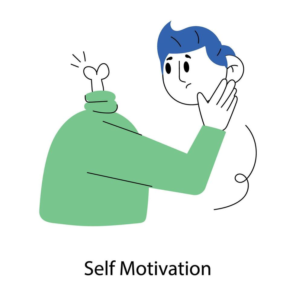 Trendy Self Motivation vector