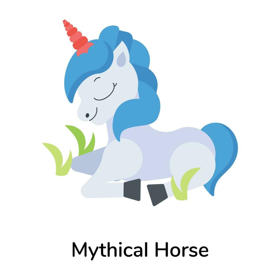 Trendy Mythical Horse vector