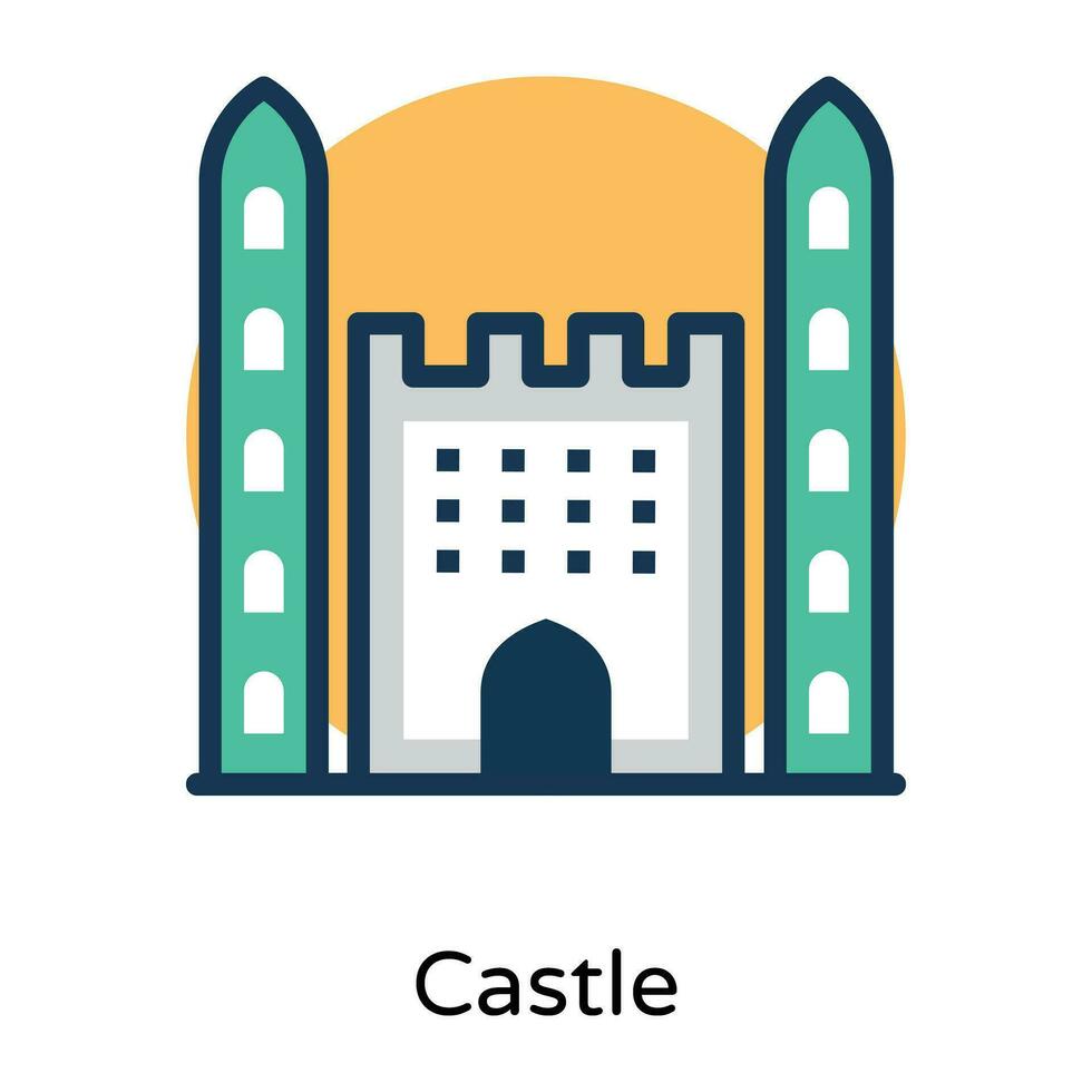 conceptos de castillo de moda vector