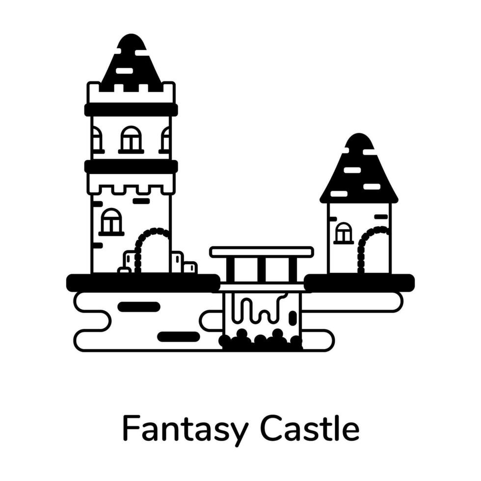 de moda fantasía castillo vector