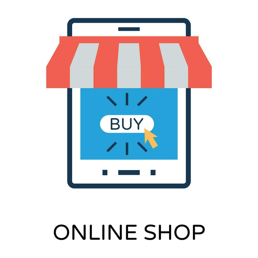 Trendy Online Shopping vector