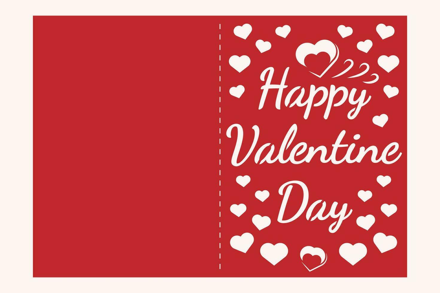 Valentine Greeting Card Papercut vector