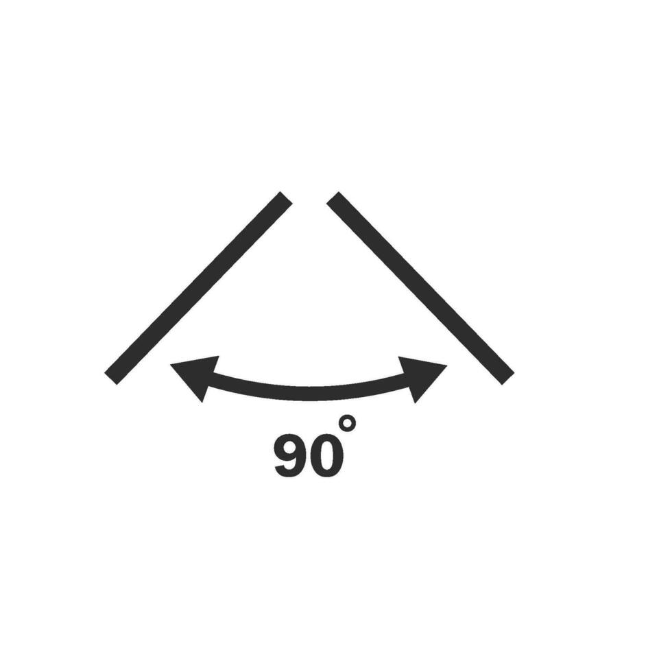 90 degree angle icon vector element design template