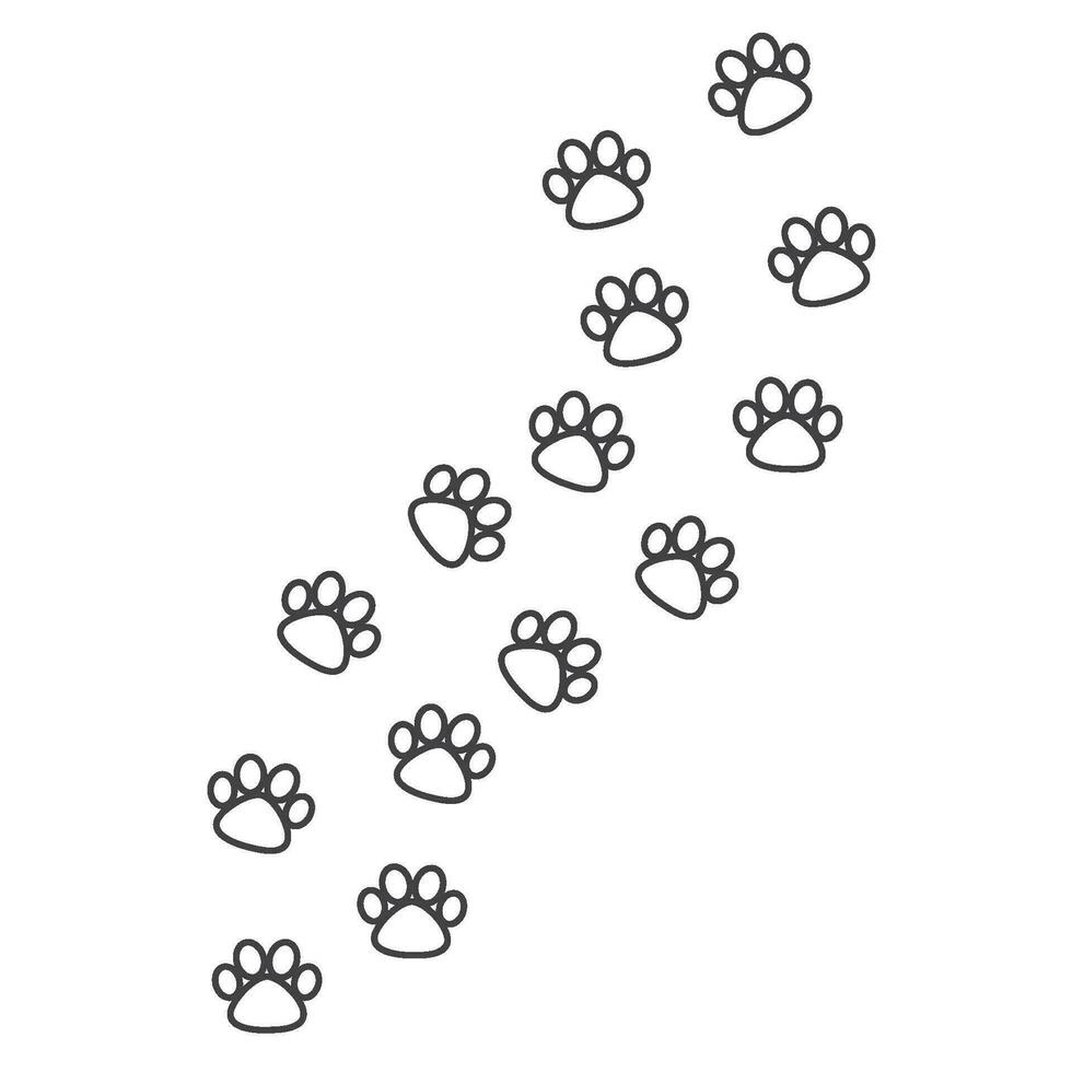 cat paw print icon vector element design template