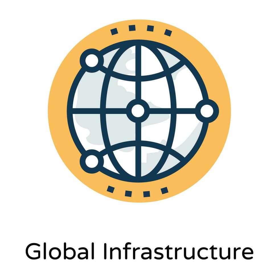 Trendy Global Network vector