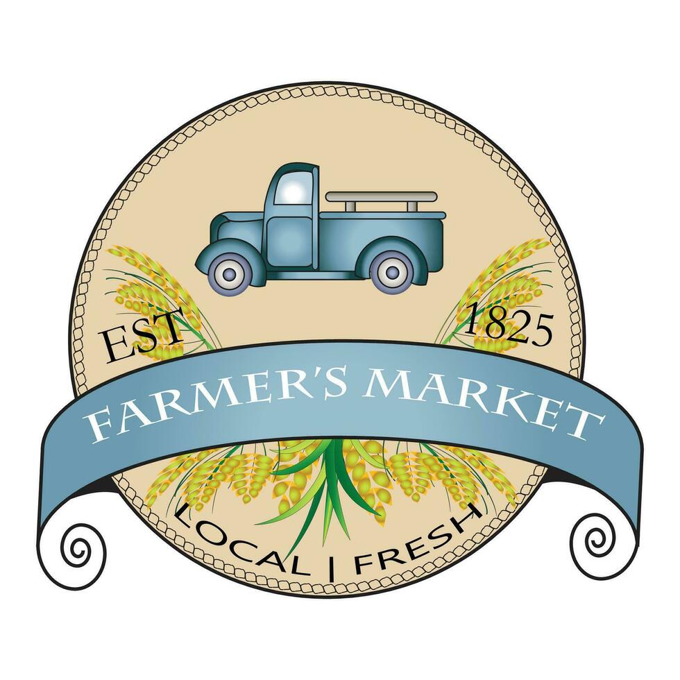 Vintage Farmer Market Badge vector