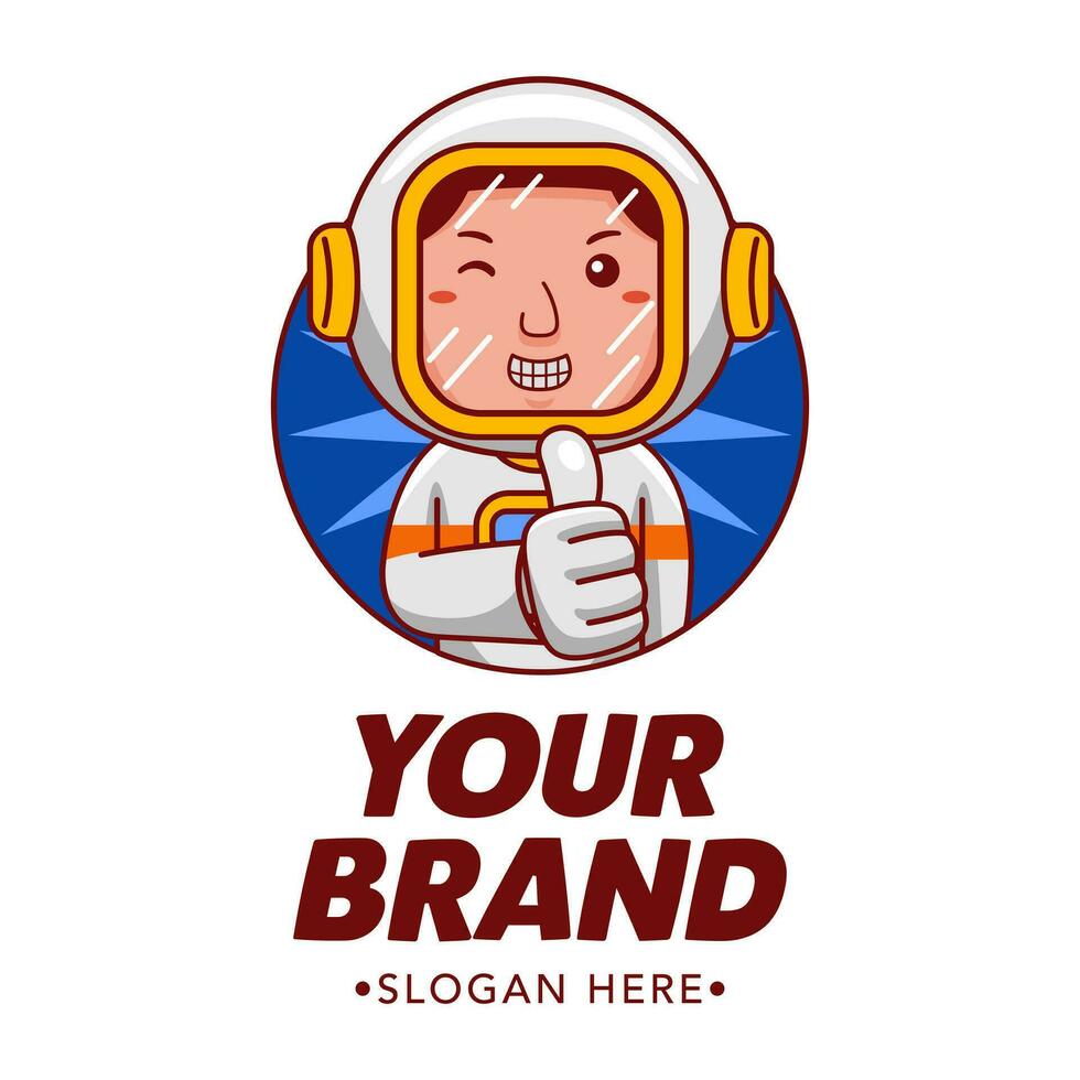man astronaut cartoon character vector