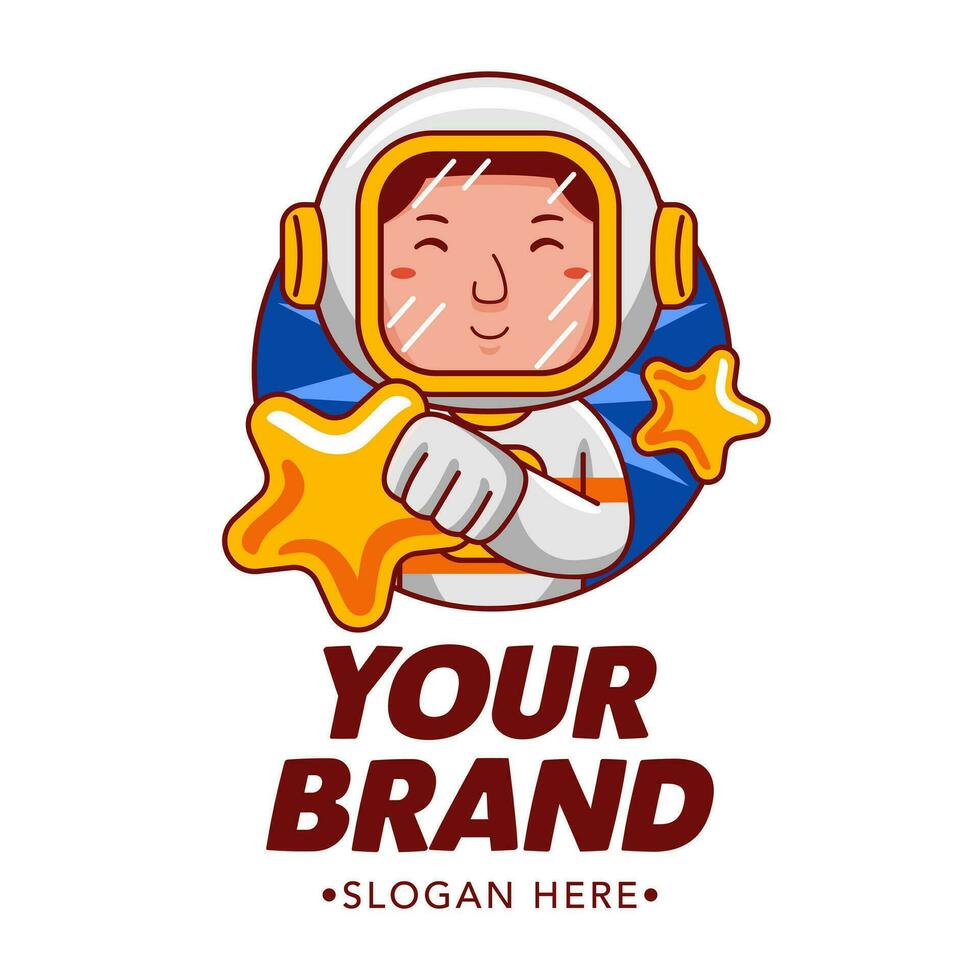 man astronaut cartoon character vector