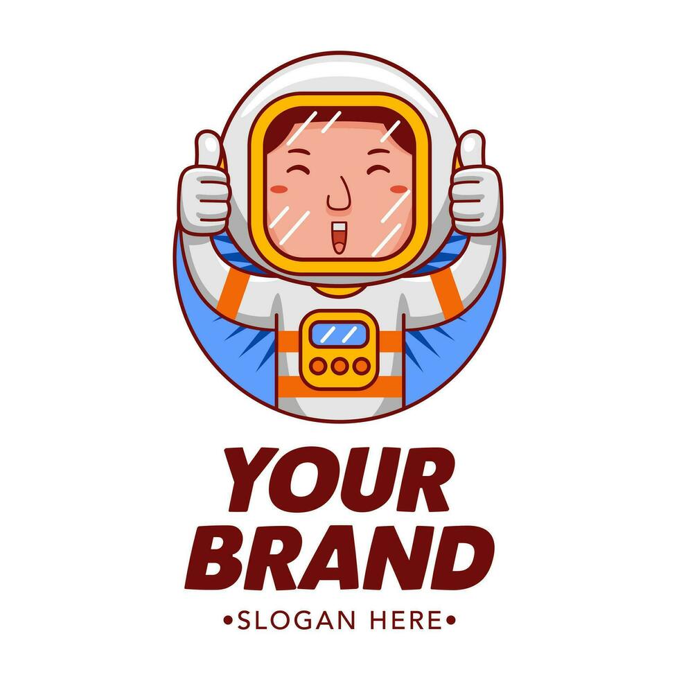 man astronaut cartoon character vector