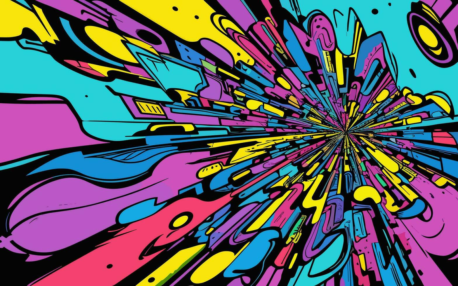 Abstract background melting light in colorful space vector