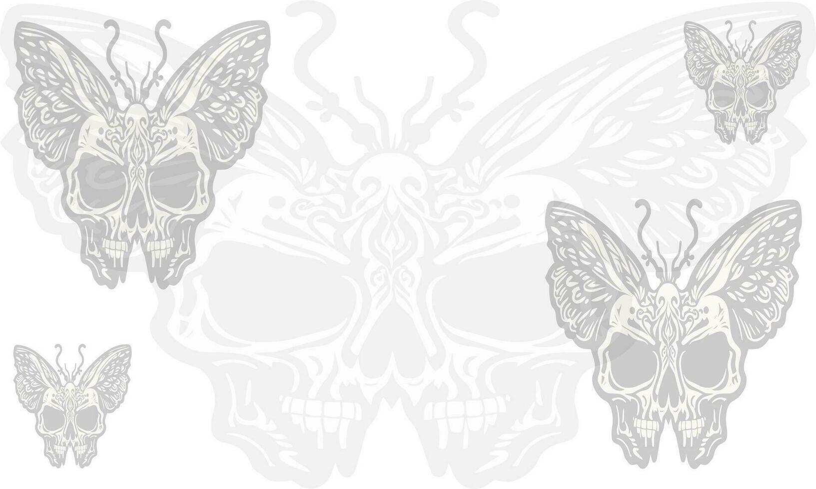 Spooky skull background vector