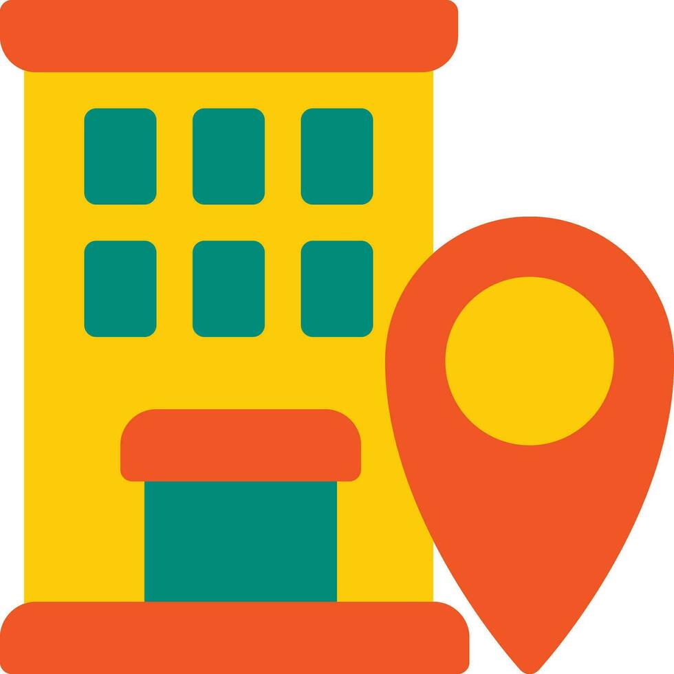 Office Building Location Maps Vector Flat Icon, suitable for business or investment or office purpose.