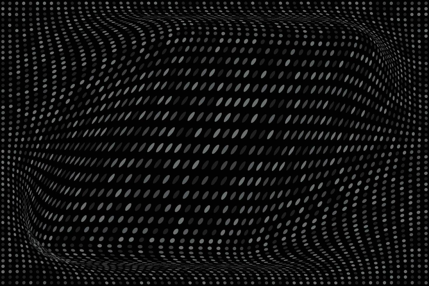 Wavy 3d technology network black dots background vector