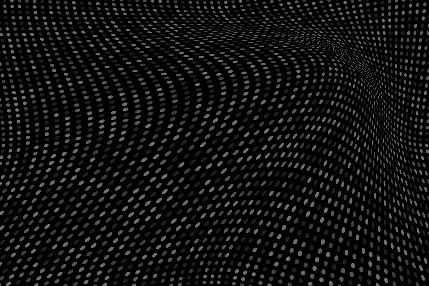 Wavy 3d technology network black dots background vector
