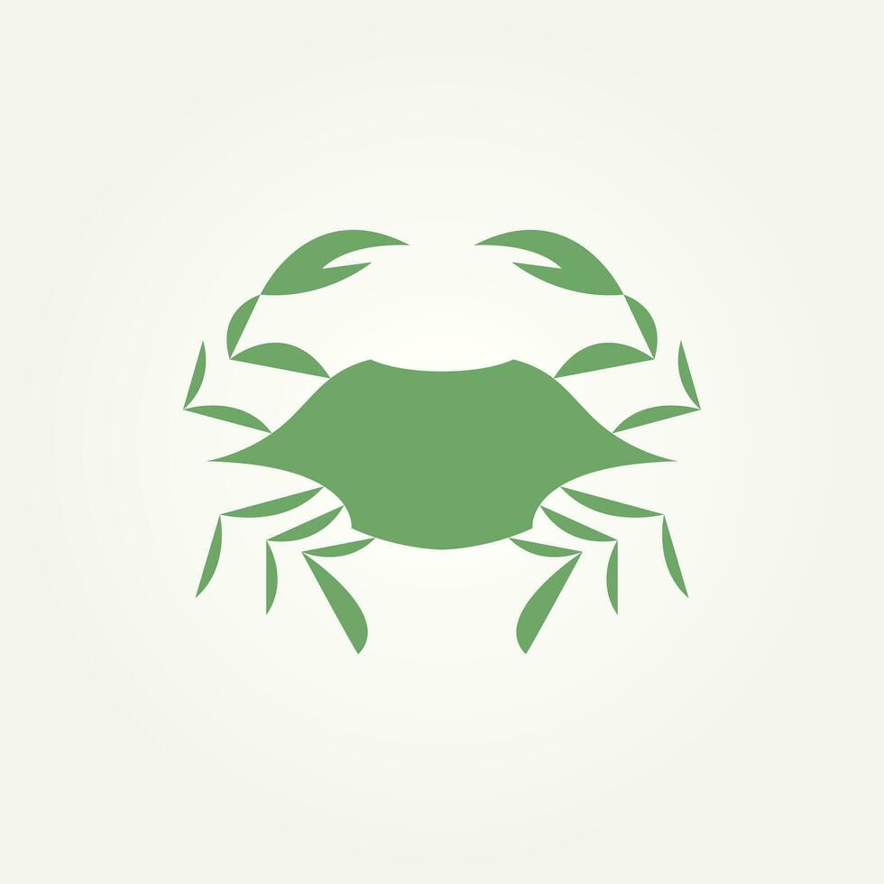 isolated crab seafood simple minimalist icon logo template vector illustration design
