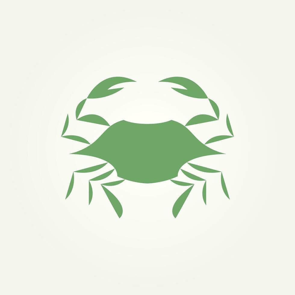 isolated crab seafood simple minimalist icon logo template vector illustration design