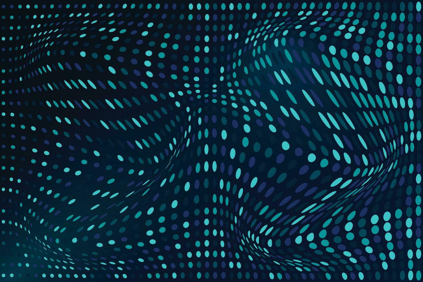 Abstract blue background with horizontal halftone circles vector