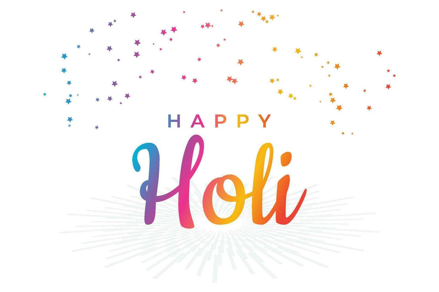 Happy holi text with colorful paint splash dust and spray vector