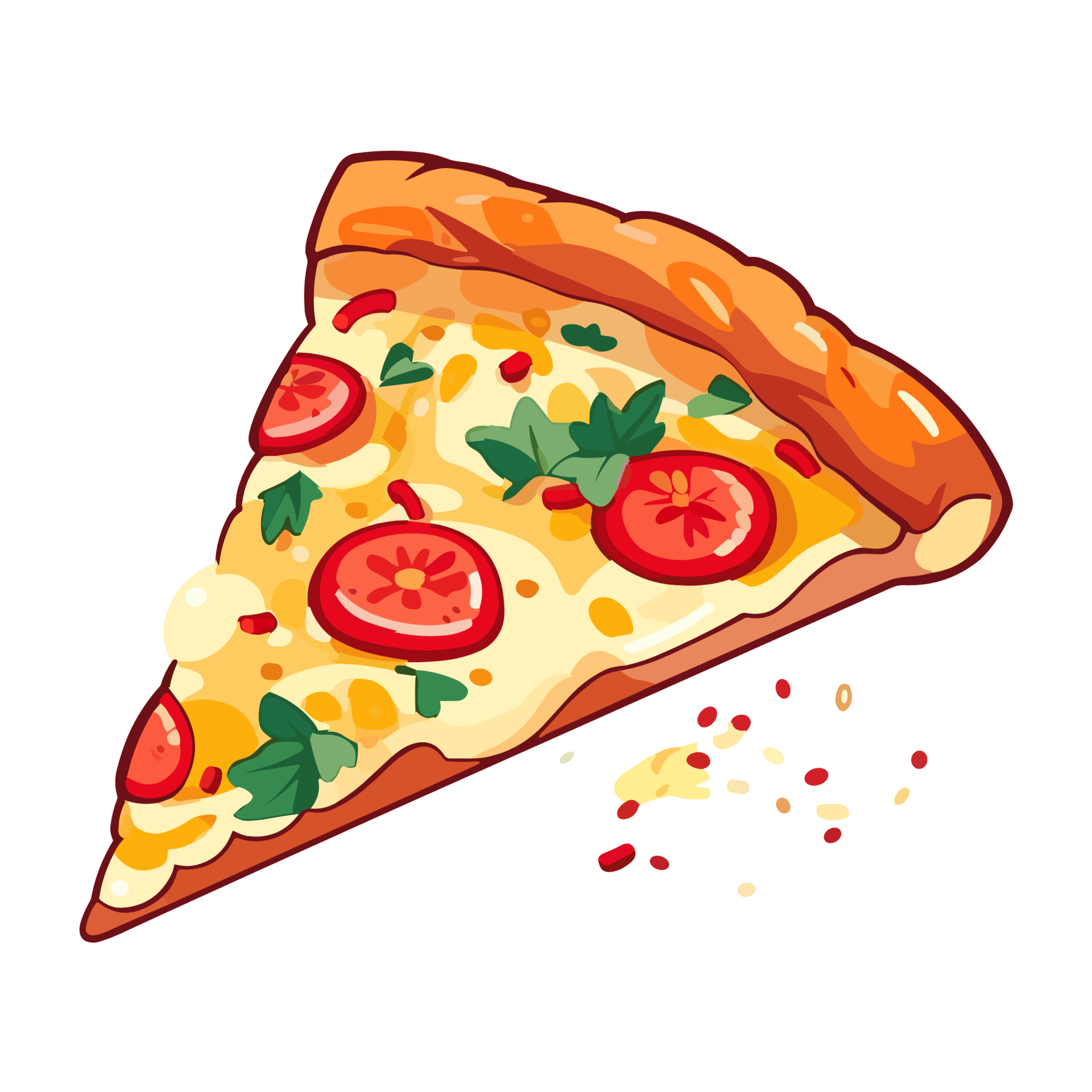 delizioso Pizza fetta con pomodoro e formaggio su un' trasparente sfondo. un' pezzo di Pizza con delizioso Pizza fetta con pomodoro e formaggio su un' trasparente sfondo. un' pezzo di Pizza con