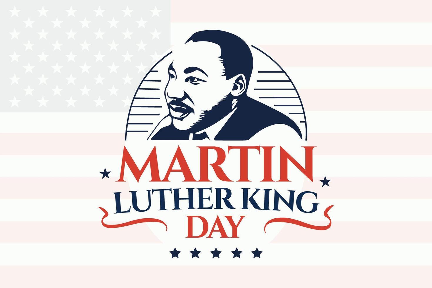Martin Luther King Jr. day. Greeting card design. illustration vector graphic