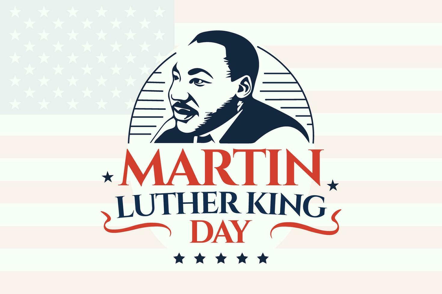 Martin Luther King Jr. day. Greeting card design. illustration vector graphic